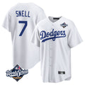 MATTH LA.Dodgers #7 Blake Snell Player White Game World Series Stitched Jerseys