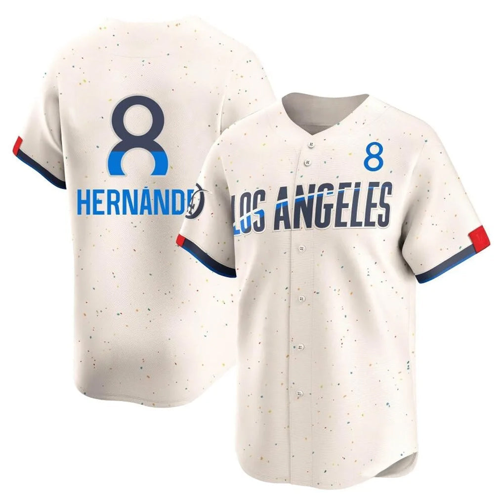 MATTH LA.Dodgers #8 Enrique Hern?¡ì?¨¦ndez Player Cream City Connect Limited Home Stitched Jerseys