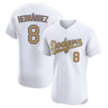 MATTH LA.Dodgers #8 Enrique Hern?¡ì?¨¦ndez Player Gold Limited Elite Home Stitched Jerseys