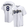MATTH LA.Dodgers #8 Enrique Hern?¡ì?¨¦ndez Player Gold White 2026 Collection Stadium Game Stitched Jerseys
