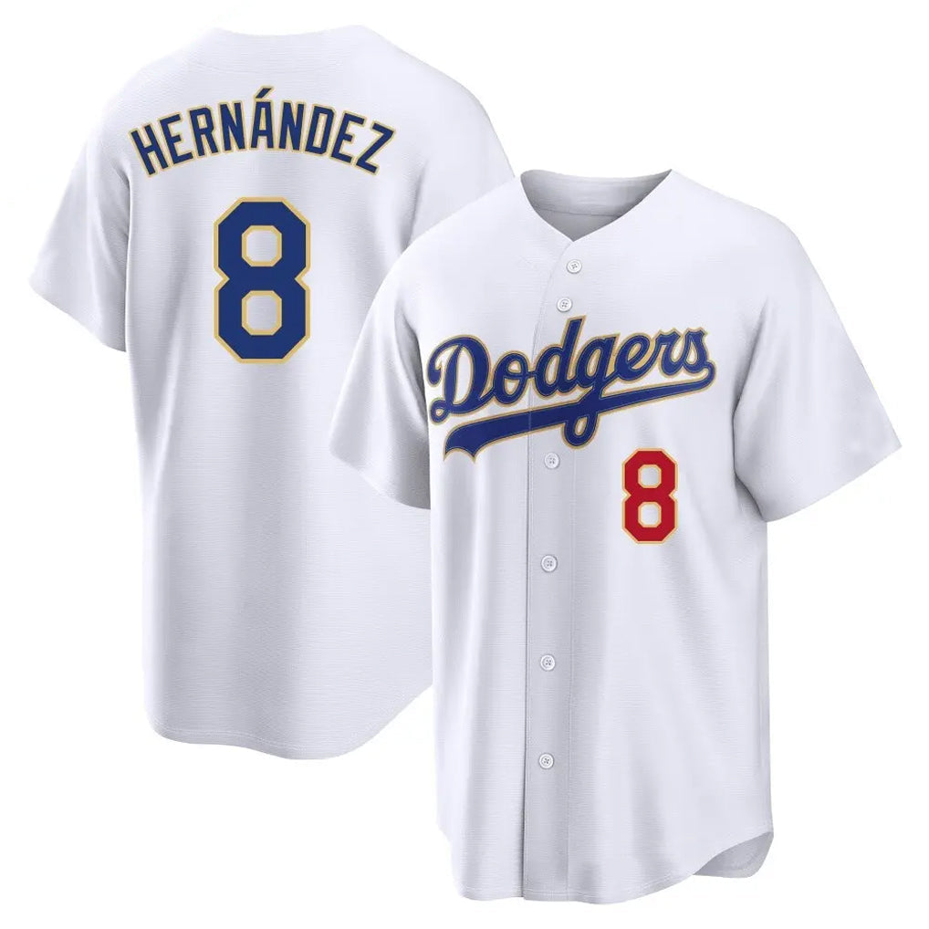MATTH LA.Dodgers #8 Enrique Hern?¡ì?¨¦ndez Player Gold White 2026 Collection Stadium Limited Stitched Jerseys