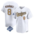 MATTH LA.Dodgers #8 Enrique Hern?¡ì?¨¦ndez Player Gold World Series Meet Collection Limited Home Stitched Jerseys