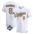 MATTH LA.Dodgers #8 Enrique Hern?¡ì?¨¦ndez Player Gold World Series Meet Limited Elite Home Stitched Jerseys