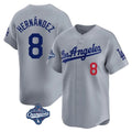 MATTH LA.Dodgers #8 Enrique Hern?¡ì?¨¦ndez Player Gray World Series Meet Limited Home Stitched Jerseys