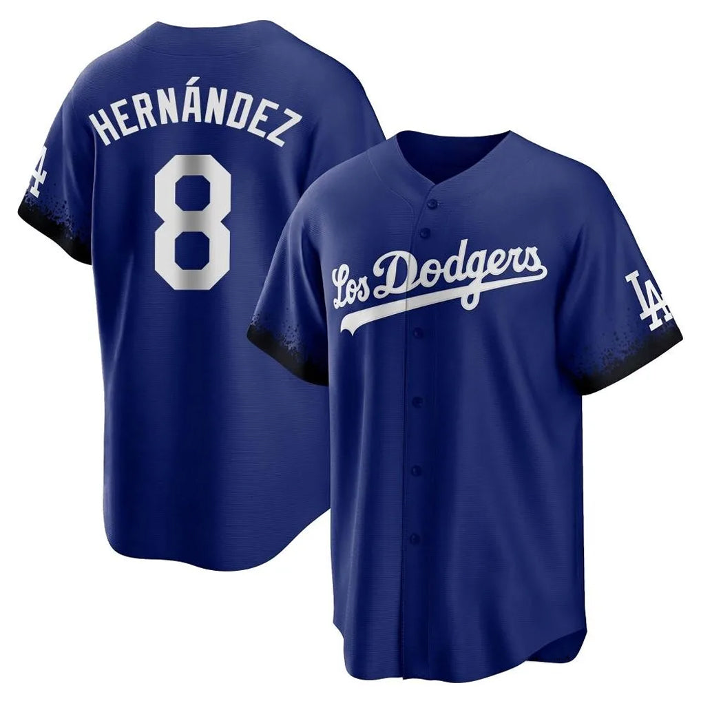 MATTH LA.Dodgers #8 Enrique Hern?¡ì?¨¦ndez Player Royal City Connect Home Game Stitched Jerseys
