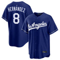 MATTH LA.Dodgers #8 Enrique Hern?¡ì?¨¦ndez Player Royal Game Stitched Jerseys