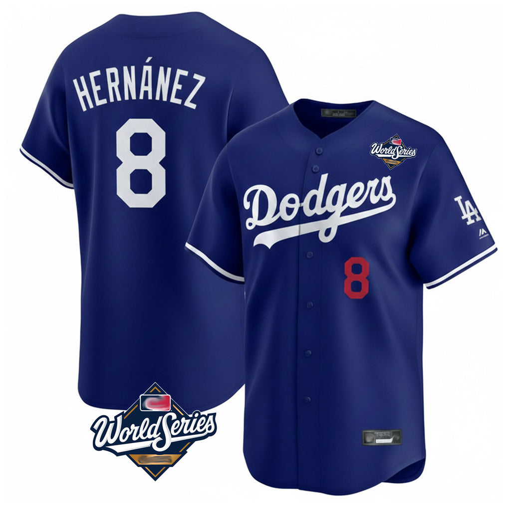 MATTH LA.Dodgers #8 Enrique Hern?¡ì?¨¦ndez Player Royal World Series Limited Home Stitched Jerseys