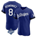 MATTH LA.Dodgers #8 Enrique Hern?¡ì?¨¦ndez Player Royal World Series Meet City Connect Elite Home Stitched Jerseys