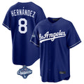 MATTH LA.Dodgers #8 Enrique Hern?¡ì?¨¦ndez Player Royal World Series Meet Game Stitched Jerseys