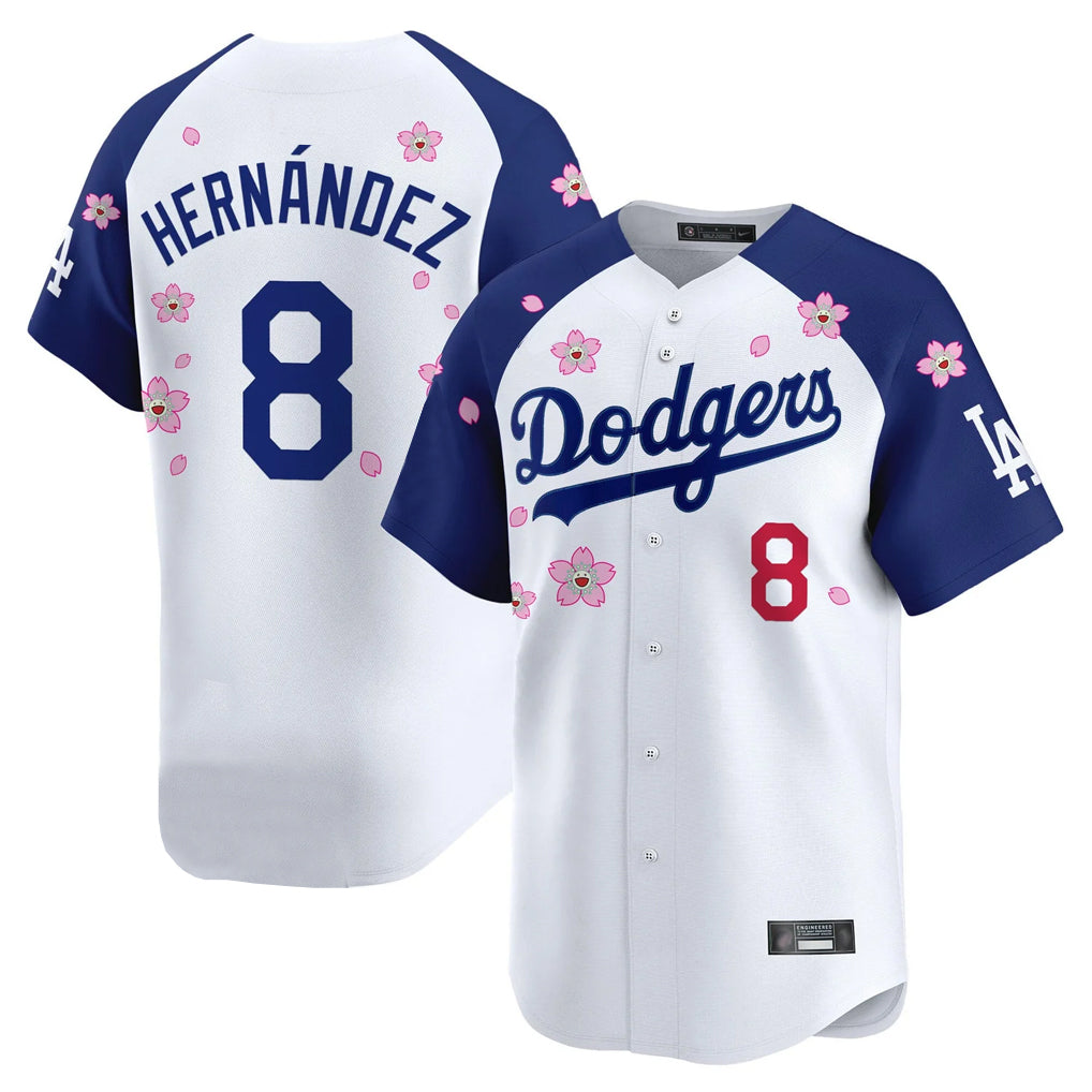 MATTH LA.Dodgers #8 Enrique Hern?¡ì?¨¦ndez Player White-Royal Tokyo Series Vapor Premier Limited Stitched Jerseys