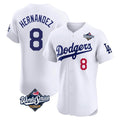 MATTH LA.Dodgers #8 Enrique Hern?¡ì?¨¦ndez Player White World Series Limited Elite Home Stitched Jerseys