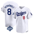 MATTH LA.Dodgers #8 Enrique Hern?¡ì?¨¦ndez Player White World Series Meet Limited Home Stitched Jerseys