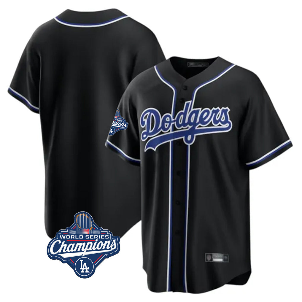 MATTH LA.Dodgers Blank Player Black Carbon Limited Home World Series Meet Stitched Jerseys