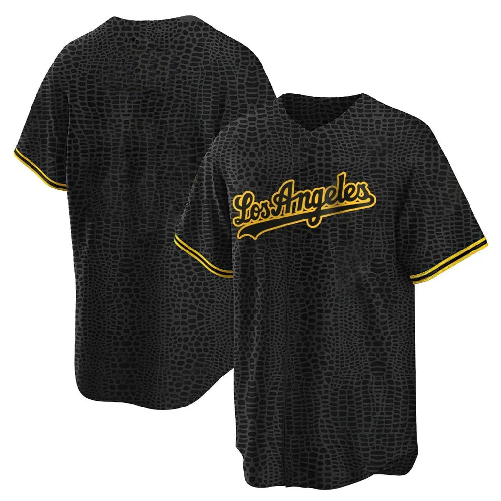 MATTH LA.Dodgers Blank Player Black Gold Limited Home Stitched Jerseys