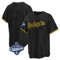 MATTH LA.Dodgers Blank Player Black Gold Limited Home World Series Meet Stitched Jerseys