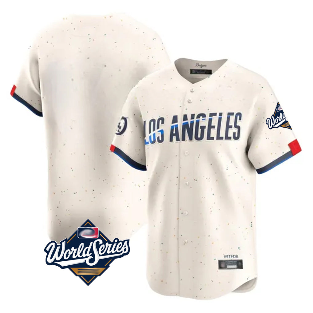 MATTH LA.Dodgers Blank Player Cream City Connect Limited Home World Series Stitched Jerseys