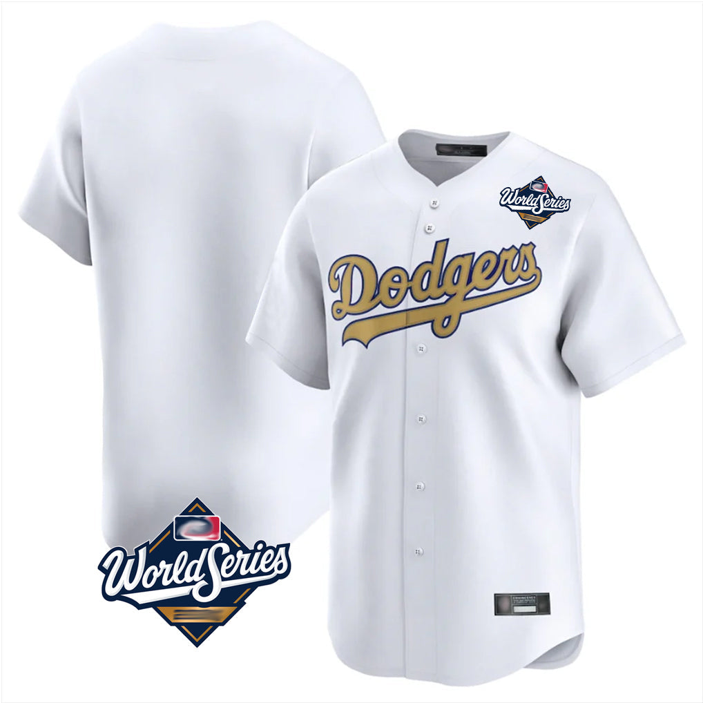 MATTH LA.Dodgers Blank Player Gold Collection Limited Home World Series Stitched Jerseys