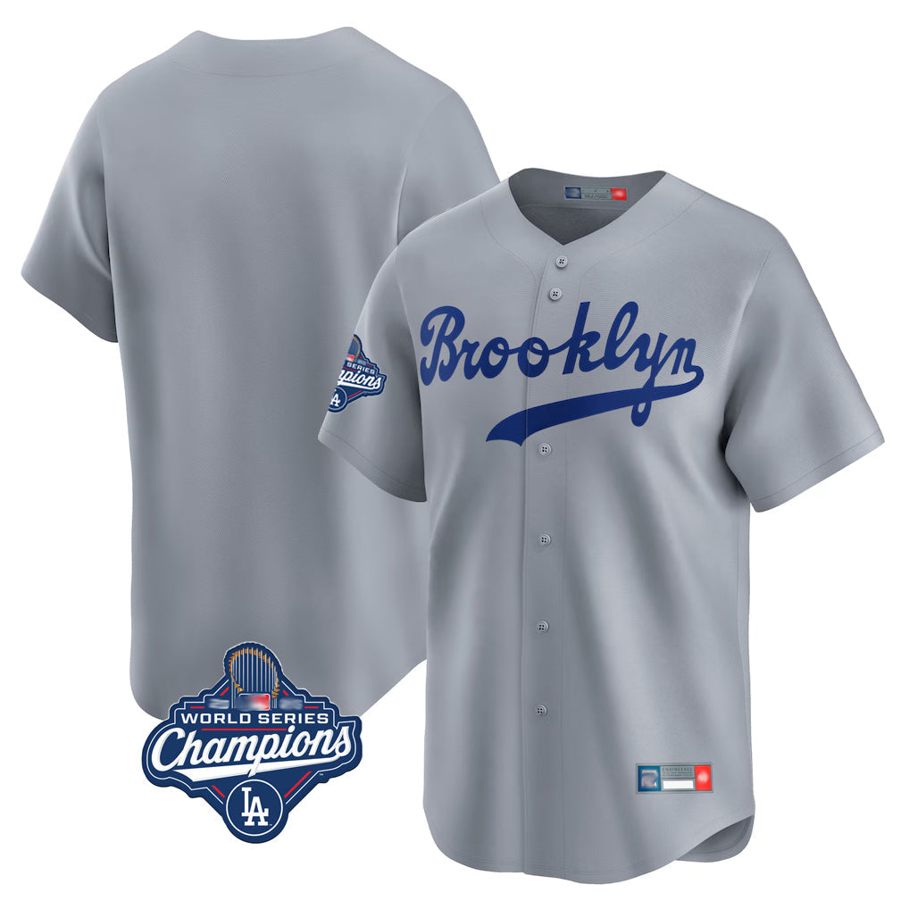 MATTH LA.Dodgers Blank Player Gray Game Limited Home World Series Meet Stitched Jerseys