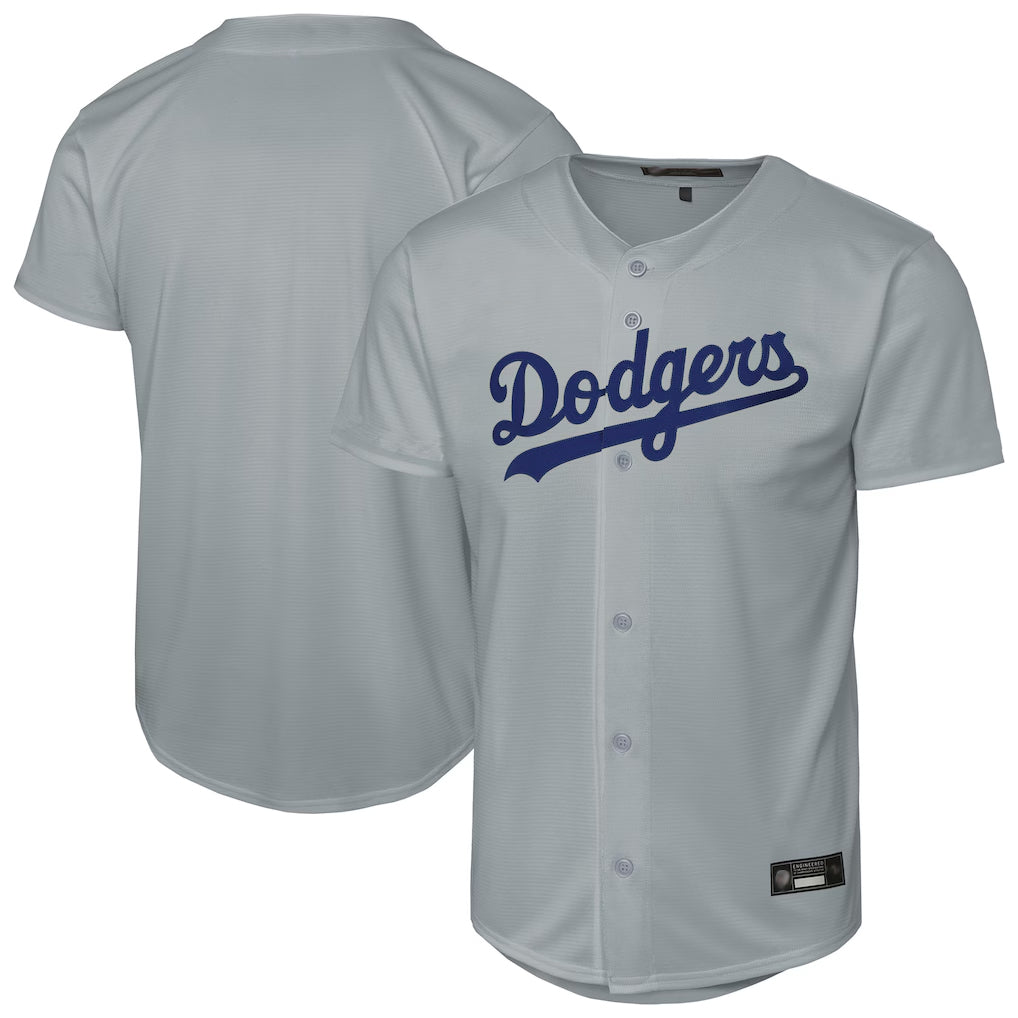 MATTH LA.Dodgers Blank Player Gray Game Stitched Jerseys