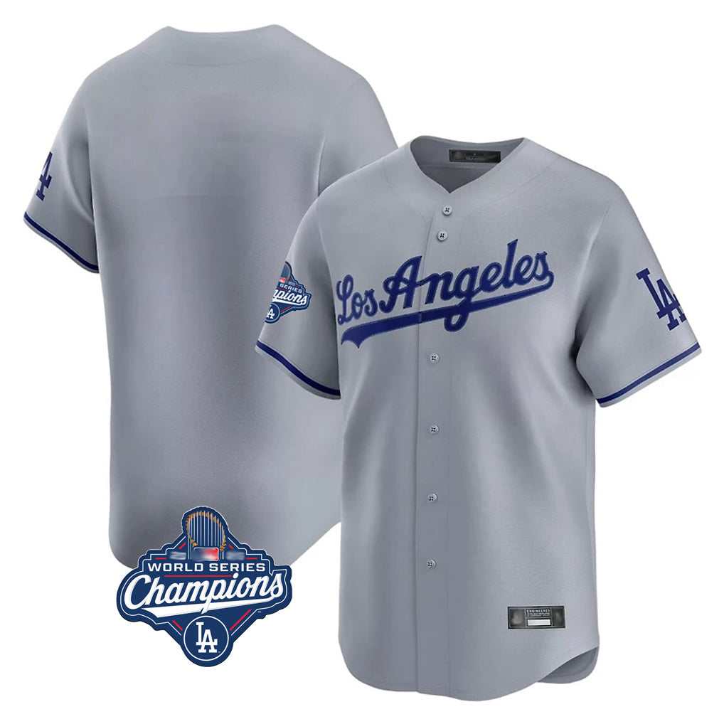 MATTH LA.Dodgers Blank Player Gray Limited Game World Series Meet Stitched Jerseys