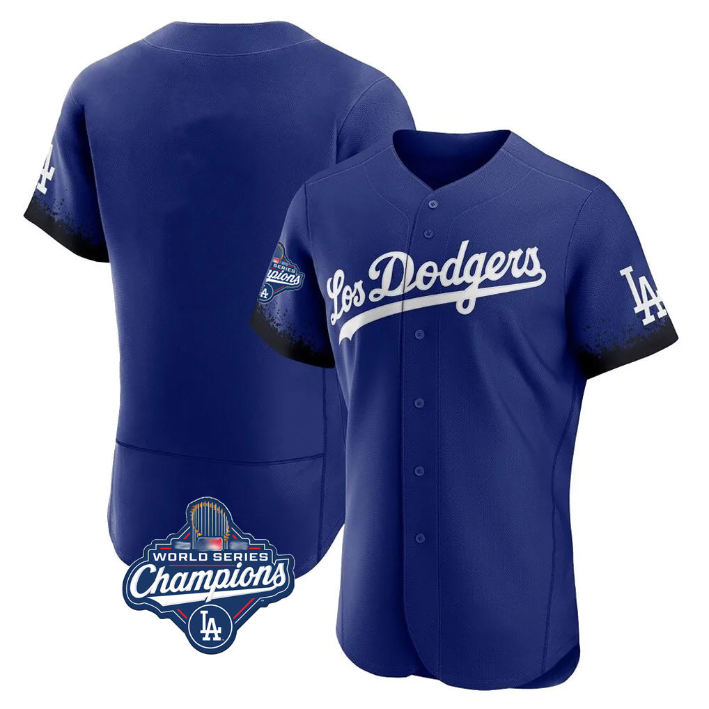 MATTH LA.Dodgers Blank Player Royal City Connect Elite Home World Series Meet Stitched Jerseys