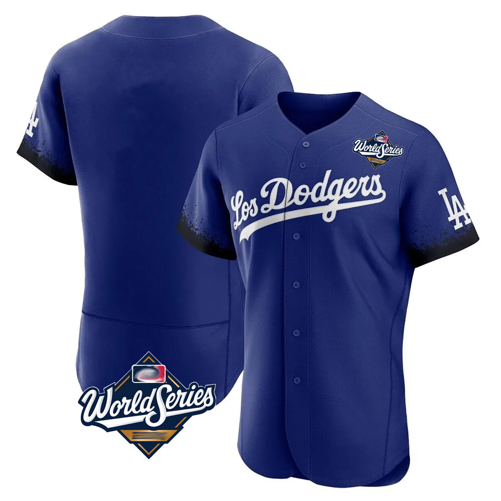 MATTH LA.Dodgers Blank Player Royal City Connect Elite Home World Series Stitched Jerseys