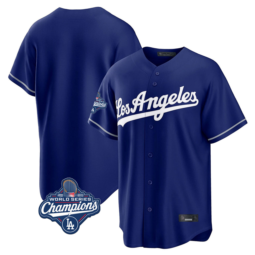 MATTH LA.Dodgers Blank Player Royal Game World Series Meet Stitched Jerseys