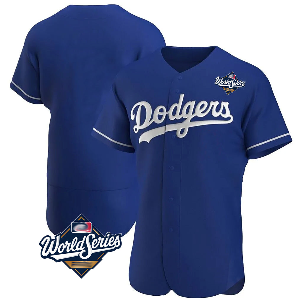 MATTH LA.Dodgers Blank Player Royal Limited Elite Home World Series Stitched Jerseys