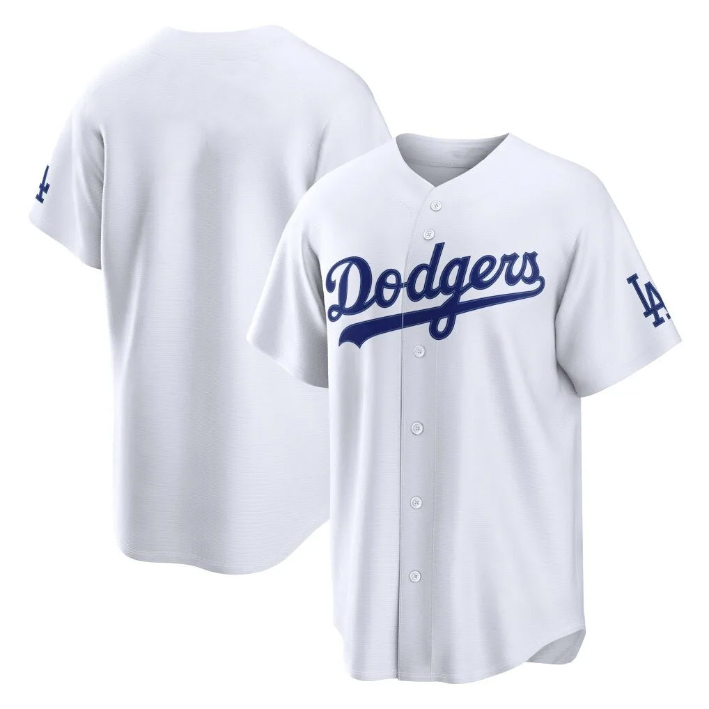 MATTH LA.Dodgers Blank Player White Home Game Stitched Jerseys
