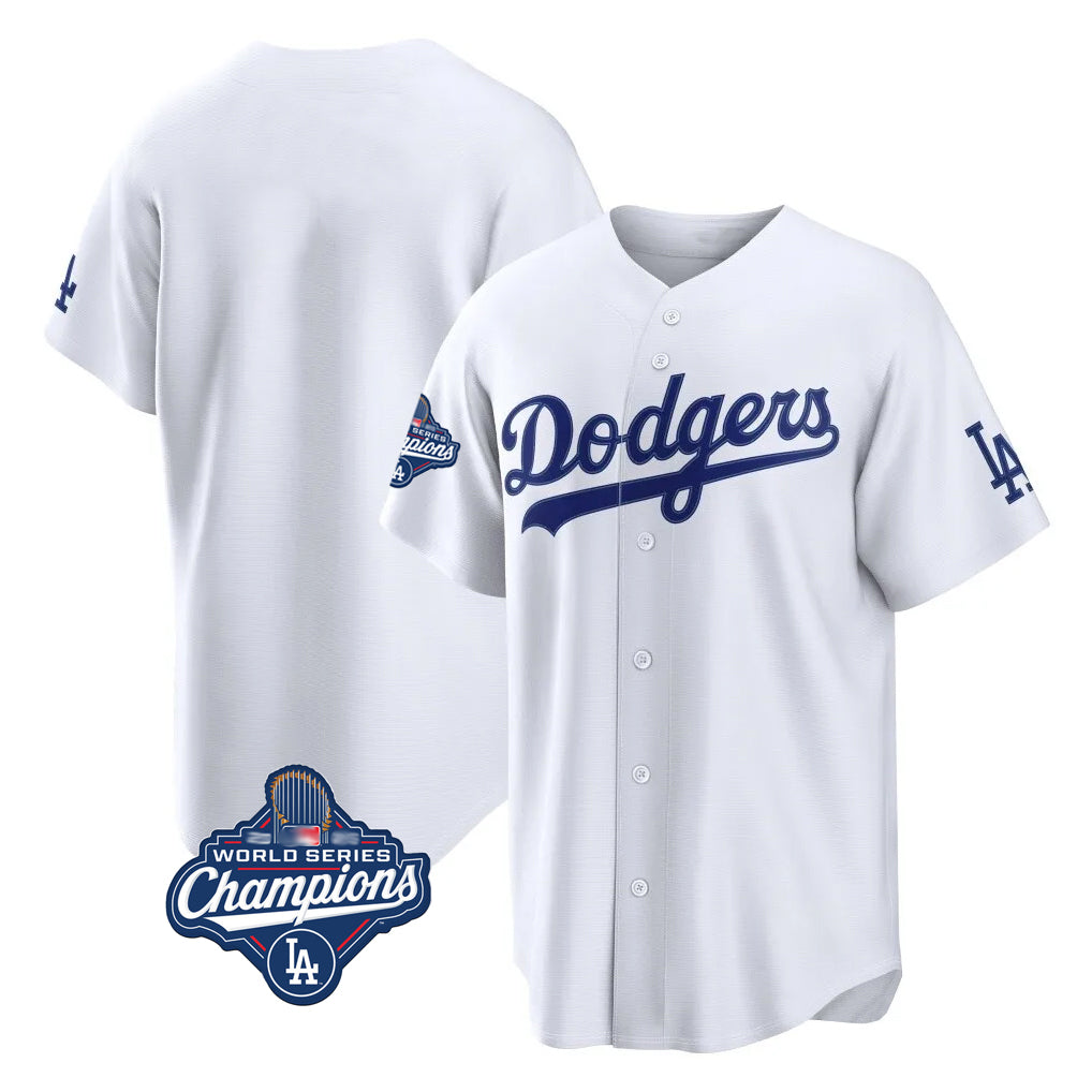 MATTH LA.Dodgers Blank Player White Home Game World Series Meet Stitched Jerseys