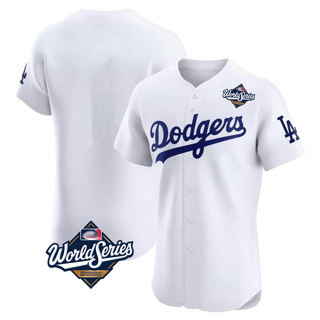 MATTH LA.Dodgers Blank Player White Limited Elite Home World Series Stitched Jerseys