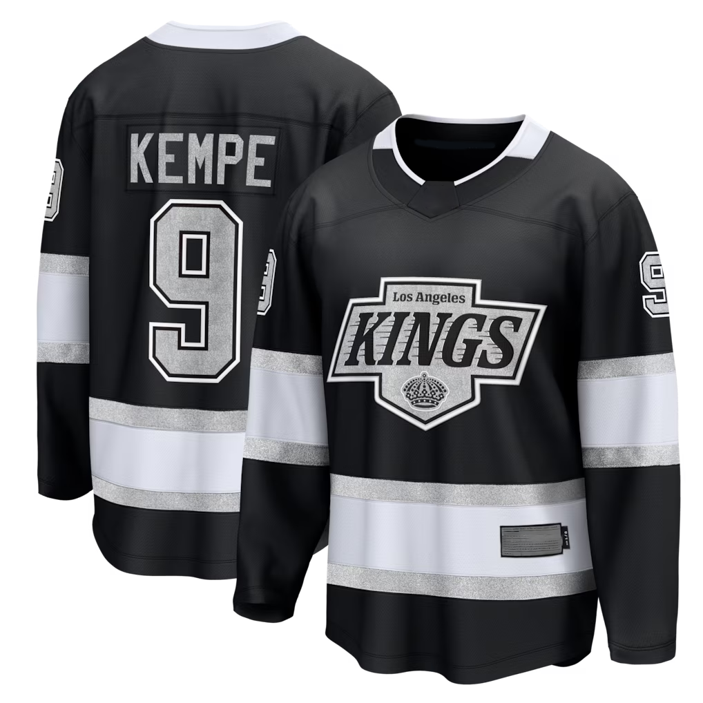 MATTH LA.Kings #9 Adrian Kempe Black Home Premier Breakaway Player Jerseys