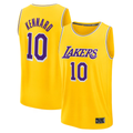 MATTH LA.Lakers #10 Luke Kennard Gold Fast Break Replica Stitched Jerseys - Icon Edition