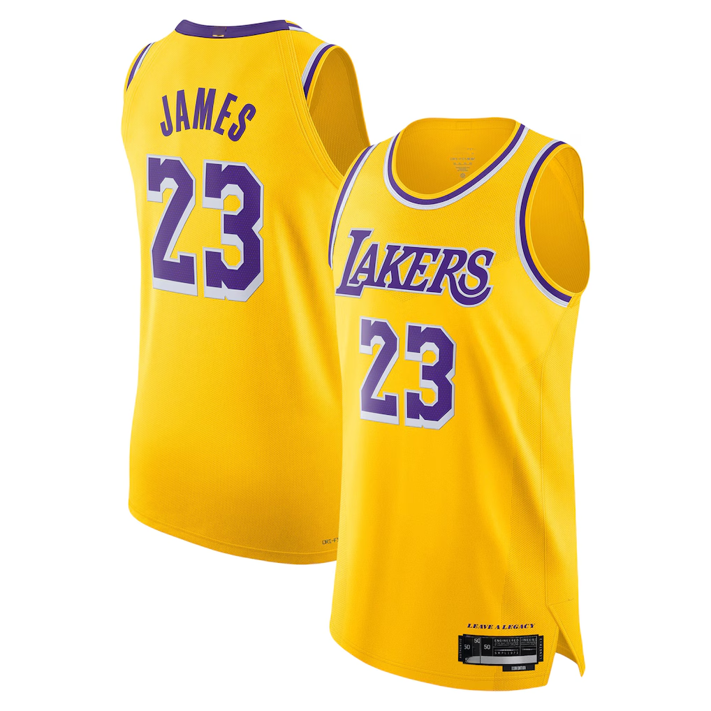 MATTH LA.Lakers #23 LeBron James Gold Icon Edition - Icon Edition Stitched Jerseys