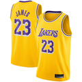 MATTH LA.Lakers #23 LeBron James Gold Swingman Player Stitched Jerseyss - Icon Edition