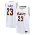 MATTH LA.Lakers #23 LeBron James White Fast Break Replica Player Stitched Jerseys - Association Edition