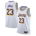 MATTH LA.Lakers #23 LeBron James White Swingman Stitched Jerseys - Association Edition