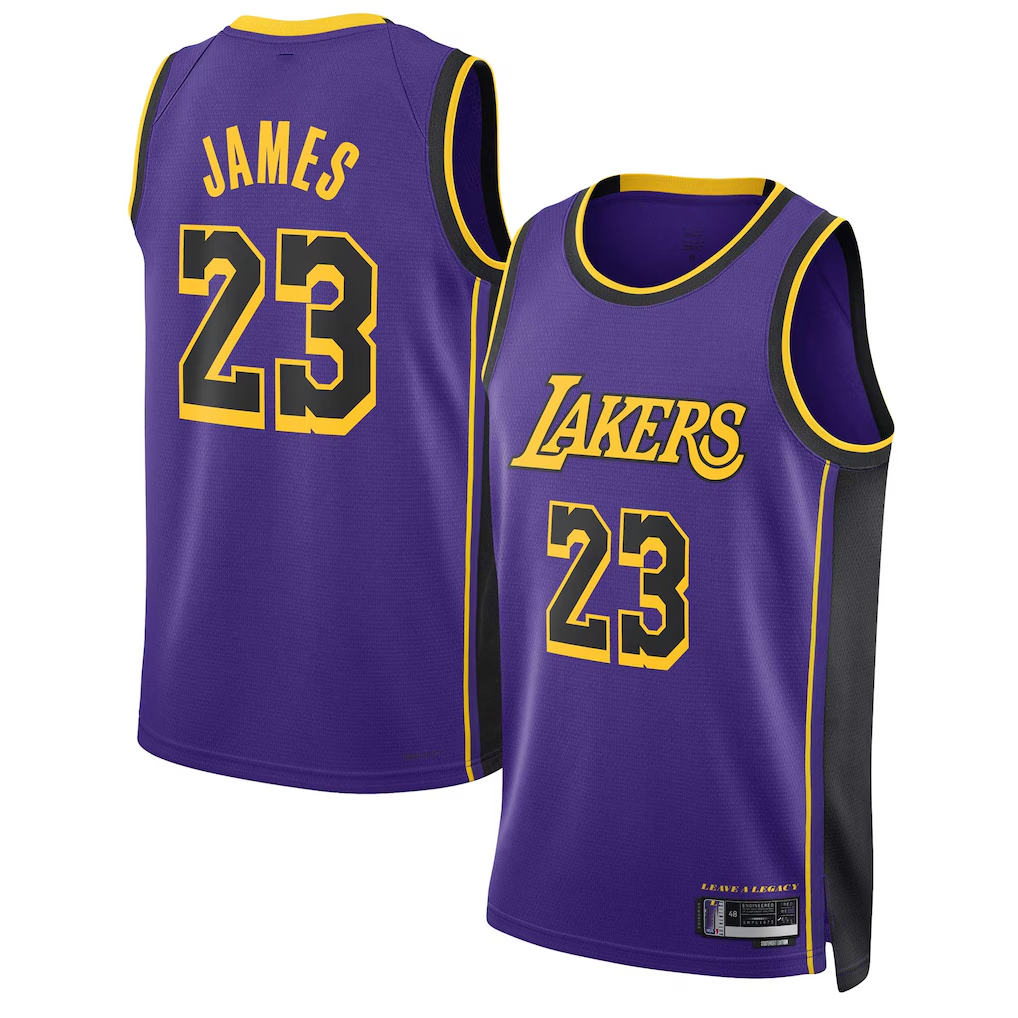 MATTH LA.Lakers #23 Lebron James Statement Edition Swingman Stitched Jerseys