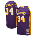 MATTH LA.Lakers #34 Shaquille O'Neal Mitchell & Ness Purple 2000 All-Star Game Authentic Jerseys