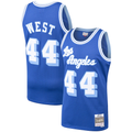 MATTH LA.Lakers #44 Jerry West Mitchell & Ness Royal Hardwood Classics Swingman Stitched Jerseys