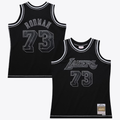MATTH LA.Lakers #73 Dennis RodmanBlack Mitchell & Ness 1998 Contrast 2K Swingman Stitched Jerseys