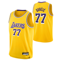 MATTH LA.Lakers #77 Luka Don?i? Gold Swingman Stitched Jerseys - Icon Edition