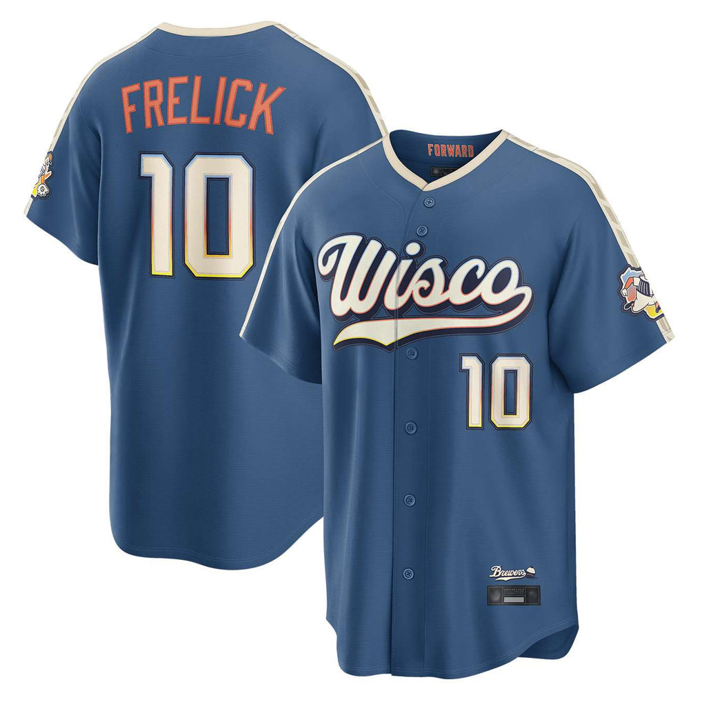 MATTH M.Brewers #10 Sal Frelick Player Blue 2026 City Connect Home Game Stitched Jerseys