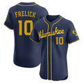 MATTH M.Brewers #10 Sal Frelick Player Navy Home Limited Elite Stitched Jerseys