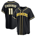MATTH M.Brewers M.Brewers #11 Jackson Chourio Player Black Fashion Out Home Game Stitched Jerseys Player Black Fashion Out Home Game Stitched Jerseys