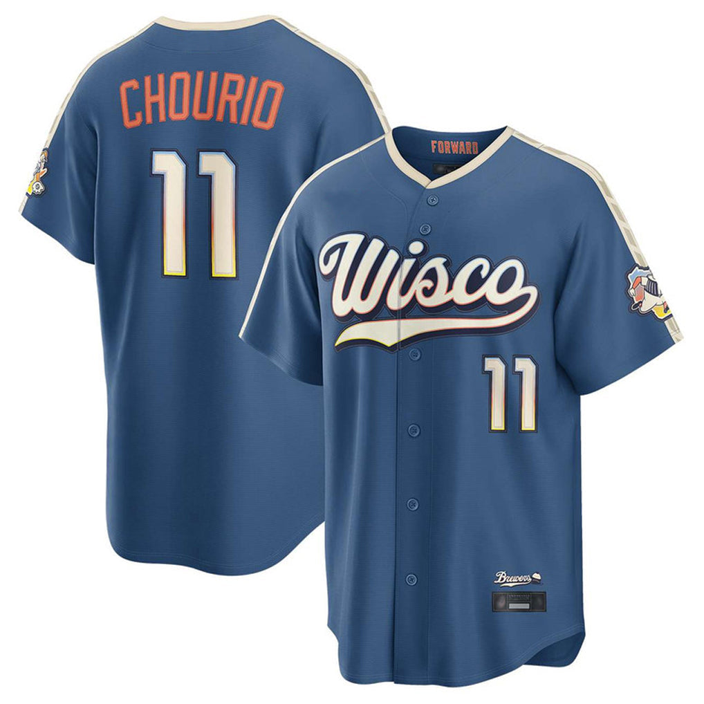 MATTH M.Brewers #11 Jackson Chourio Player Blue 2026 City Connect Home Game Stitched Jerseys