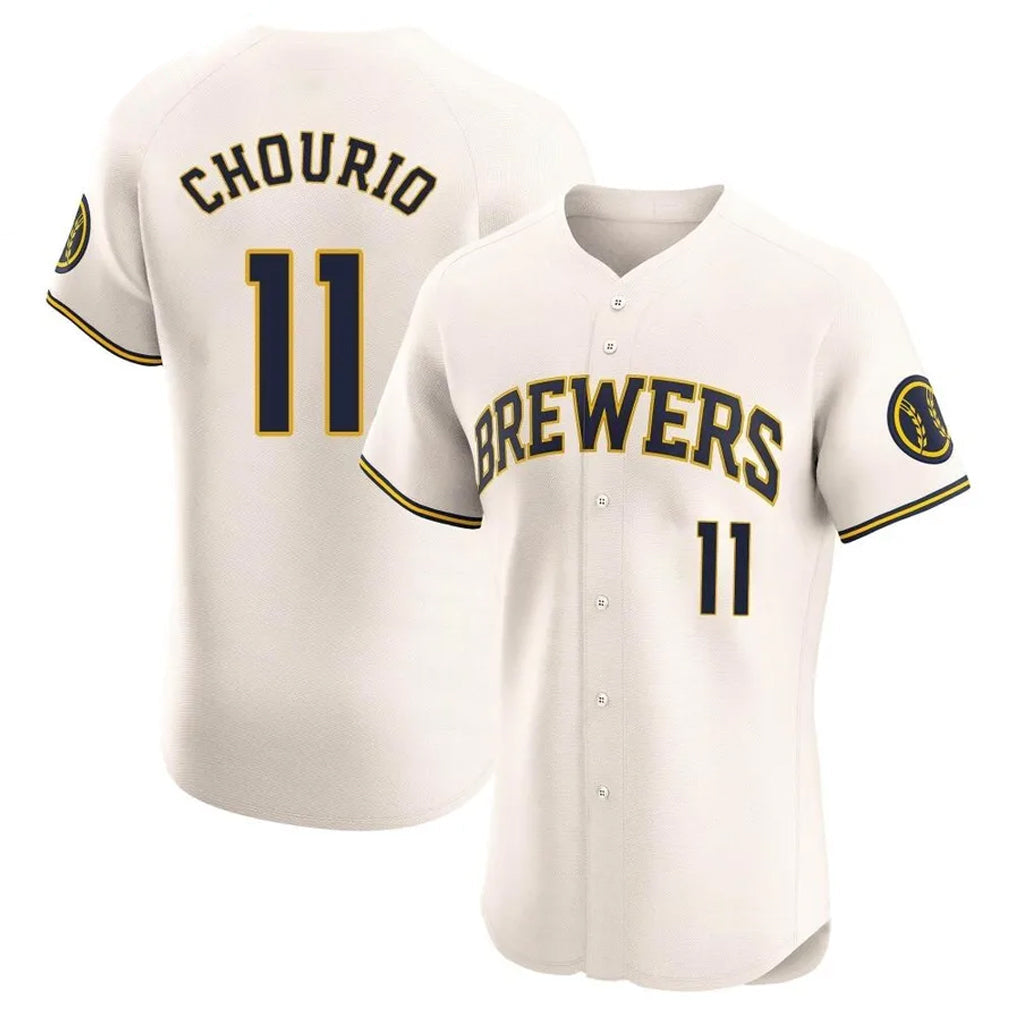 MATTH M.Brewers #11 Jackson Chourio Player Cream Home Limited Elite Stitched Jerseys