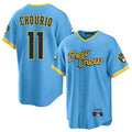 MATTH M.Brewers #11 Jackson Chourio Player Light Blue City Connect Home Game Stitched Jerseys