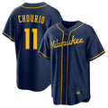 MATTH M.Brewers #11 Jackson Chourio Player Navy Home Game Stitched Jerseys