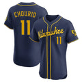 MATTH M.Brewers #11 Jackson Chourio Player Navy Home Limited Elite Stitched Jerseys